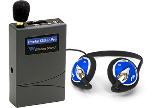 PockeTalker Pro with headphones