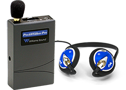 PockeTalker Pro with headphones