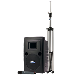 Anchor Audio PA system with speaker, stand, and handheld microphone