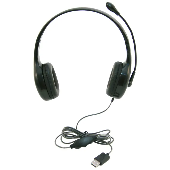 Califone KH-08 GUSB BK On-Ear Headset with Gooseneck Microphone, USB (Black) - Image 4