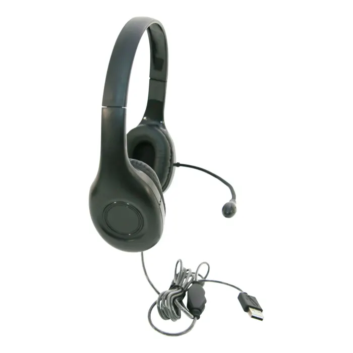 Califone KH-08 GUSB BK On-Ear Headset with Gooseneck Microphone, USB (Black) - Image 2